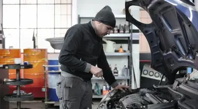 Auto spare parts mechanic workshop