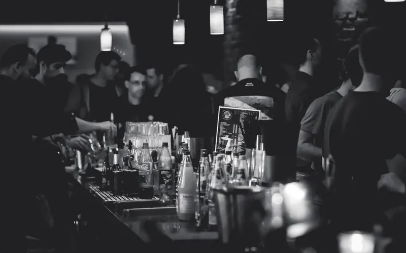 Bar and nightclub interior with tab management and stock control via Vendra ERP