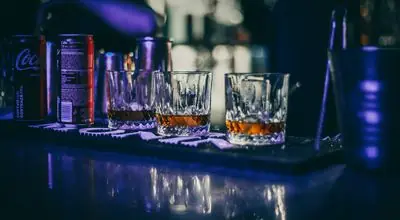 Bar nightclub with drinks