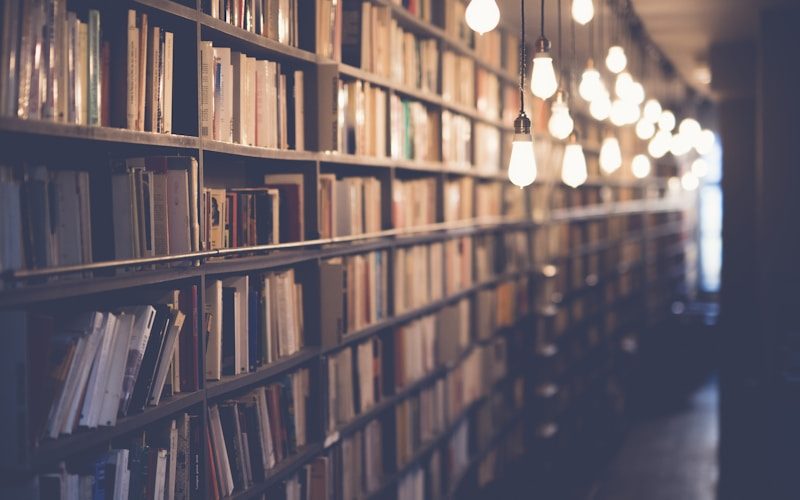 Vendra bookshop software — shelves of books in a bookstore