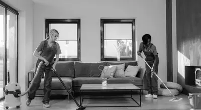 Professional cleaning service team