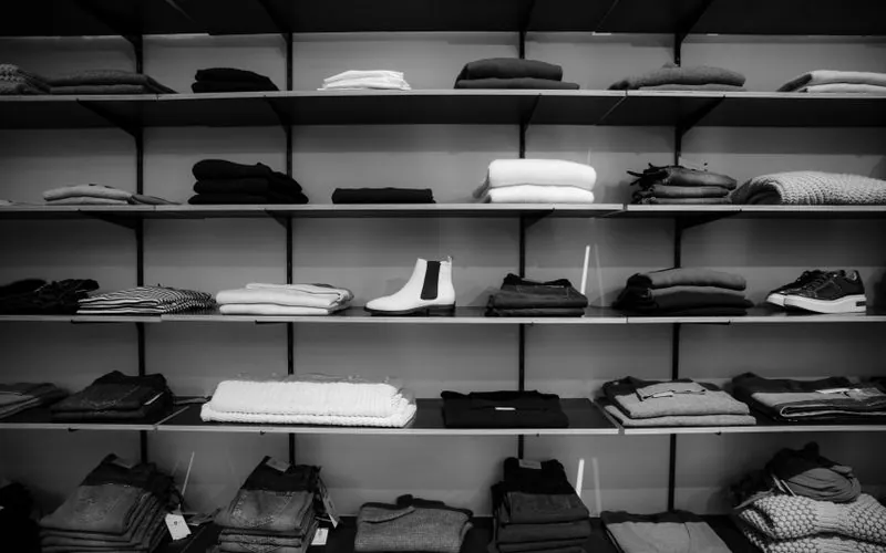 Clothing boutique with product size and colour variants managed by Vendra ERP