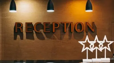 Hotel and restaurant reception