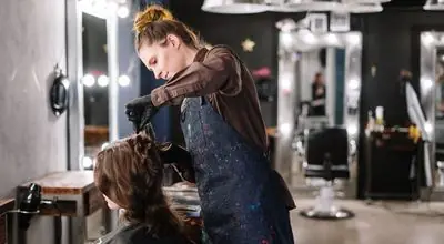 Hair salon styling station