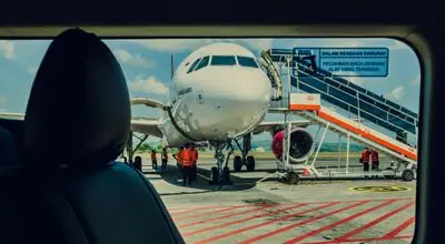 Travel agency airport departure